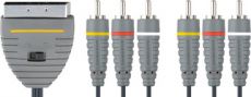 Кабель Bandridge BVL5702 SCART(m)-6RCA(m)