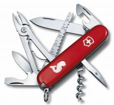 Нож туристический Victorinox Angler 1.3653.72 91мм 18 функций красный с логотипом 