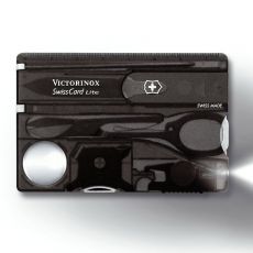 Нож туристический Victorinox SwissCard Lite 0.7333.T3 13 функций полупрозрачный черный подарочная коробка Черный